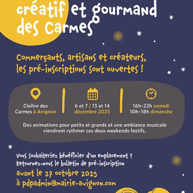 Marché de Noël créatif et gourmand des Carmes_Avignon