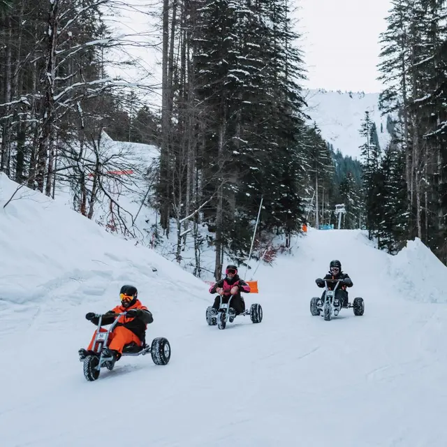 Mountain kart en hiver