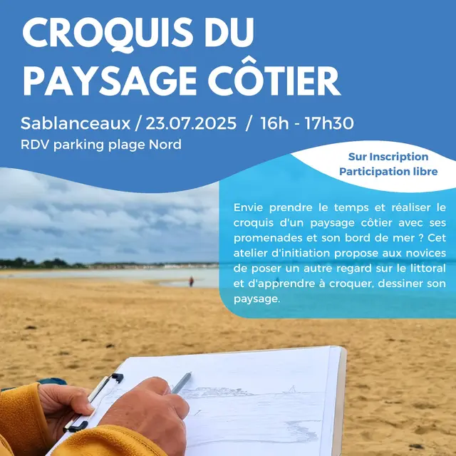 Croquis du paysage côtier_Rivedoux-Plage