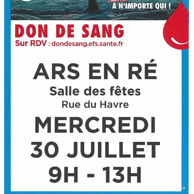 Don du sang à Ars-en-Ré