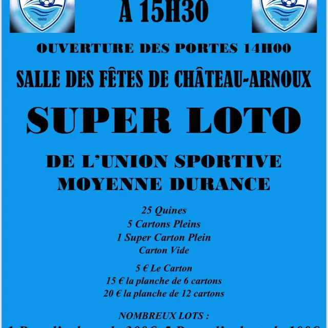 Super loto de l’USMD_Château-Arnoux-Saint-Auban