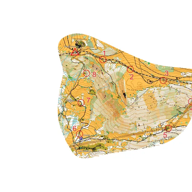 Plan - Parcours d'orientation du Col de Voza