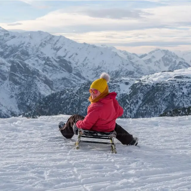Descente géante en luge_Arvieux