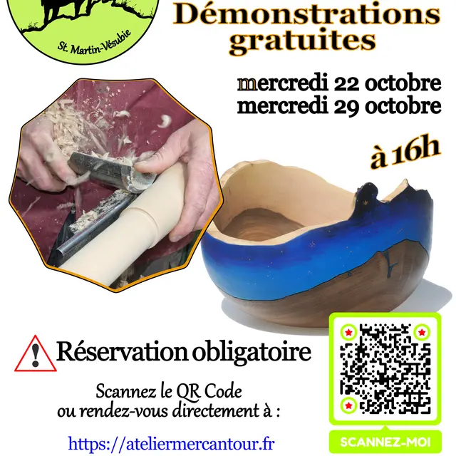 Démonstrations Gratuites Tournage sur bois et Gravure laser_Saint-Martin-Vésubie