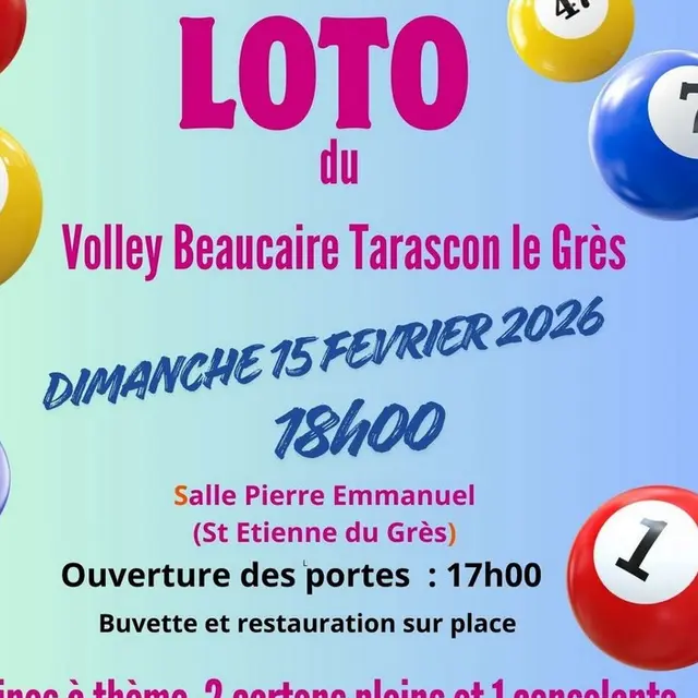 Loto du Volley Club Beaucaire Tarascon le Grès à St. Etienne du Grès_Saint-Étienne-du-Grès