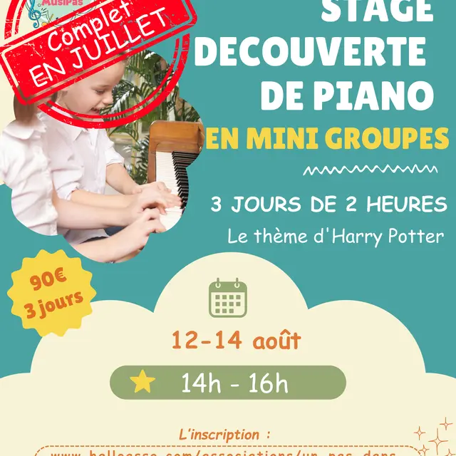 Stage découverte de piano en mini groupes
