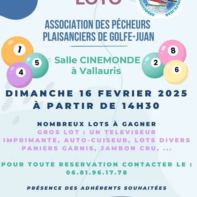 Loto de l'association des Pêcheurs plaisanciers_Vallauris Golfe - Juan