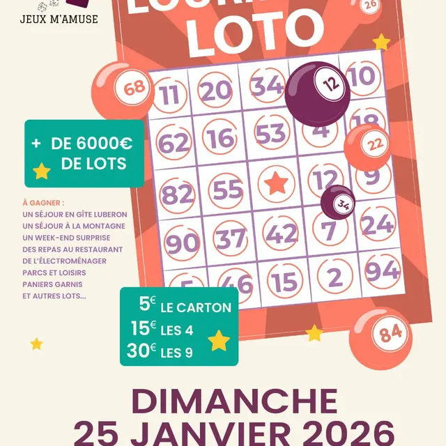Loto association Jeux M'Amuse Lourmarin