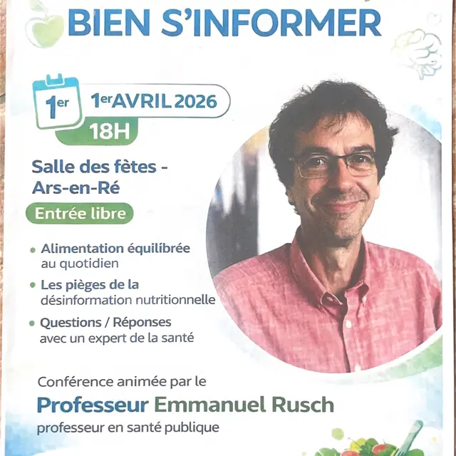 Affiche de la conférence : Bien manger, bien s'informer