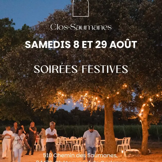 Soirée festive face aux vignes_Châteauneuf-de-Gadagne