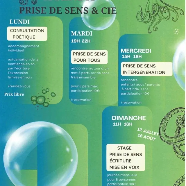Atelier poésie : Prise de sens pour tous_Barjols