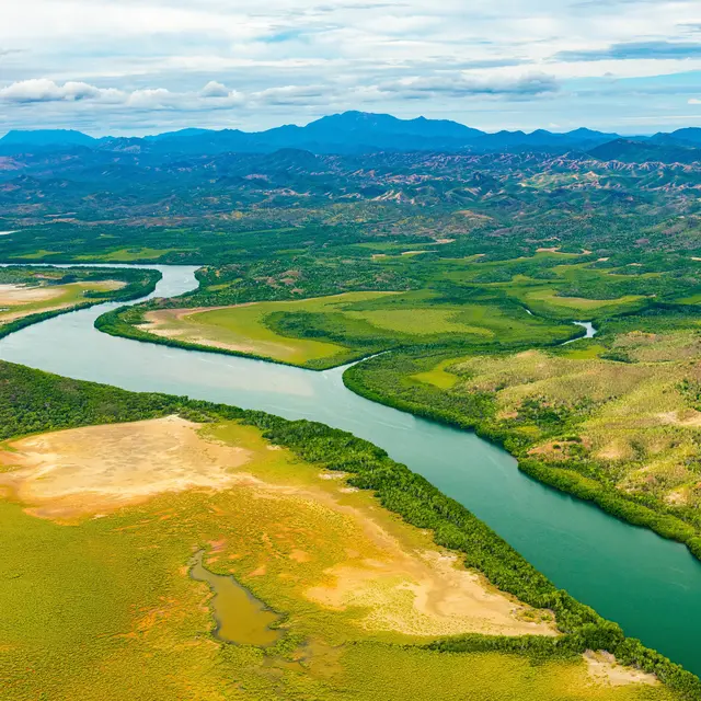Vue aérienne sur le Diahot