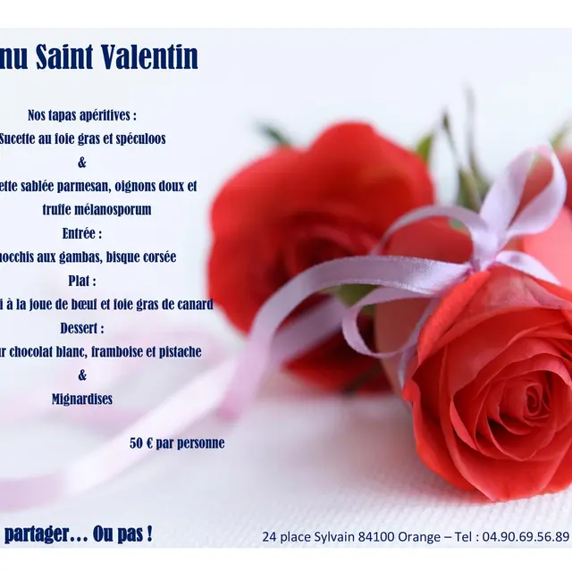 La Saint Valentin au restaurant Le 24_Orange