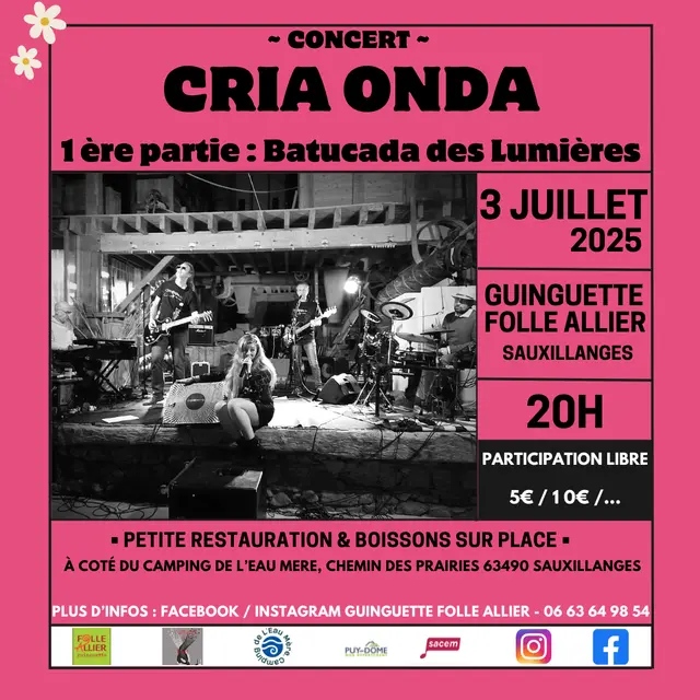 affiche concert cria onda - batucada