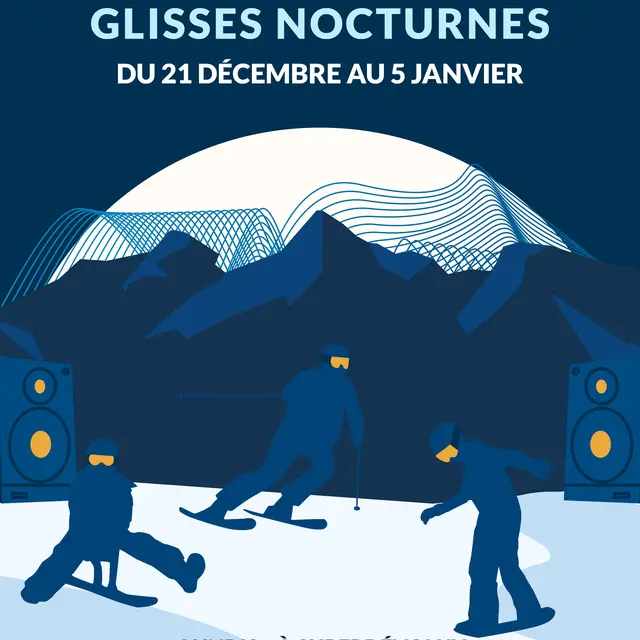 Affiche glisses nocturnes noel