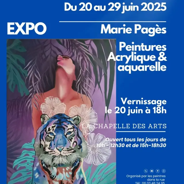 Exposition peintures acrylique & aquarelle à la Chapelle des Arts_Mollans-sur-Ouvèze