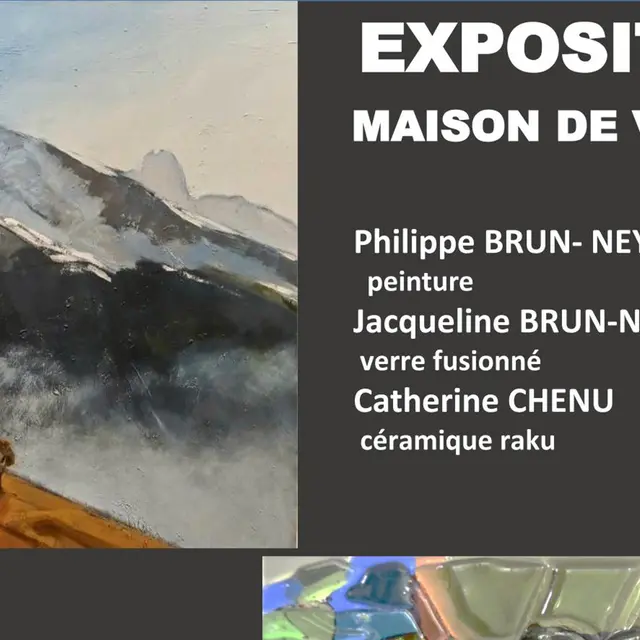 Exposition de peintures, de tableaux en verre et de céramiques raku_Argentière