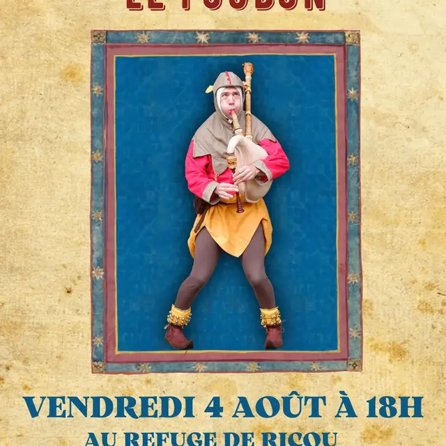 Affiche spectacle clown et musique Le Foubon