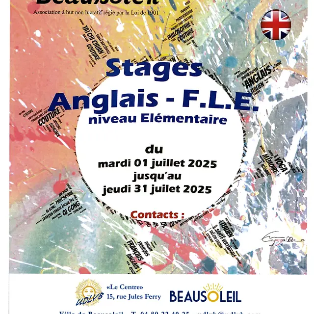Stage anglais - FLE_Beausoleil
