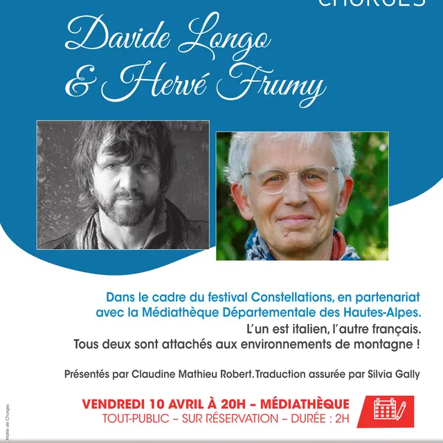 Rencontre littéraire - Davide Longo & Hervé Frumy
