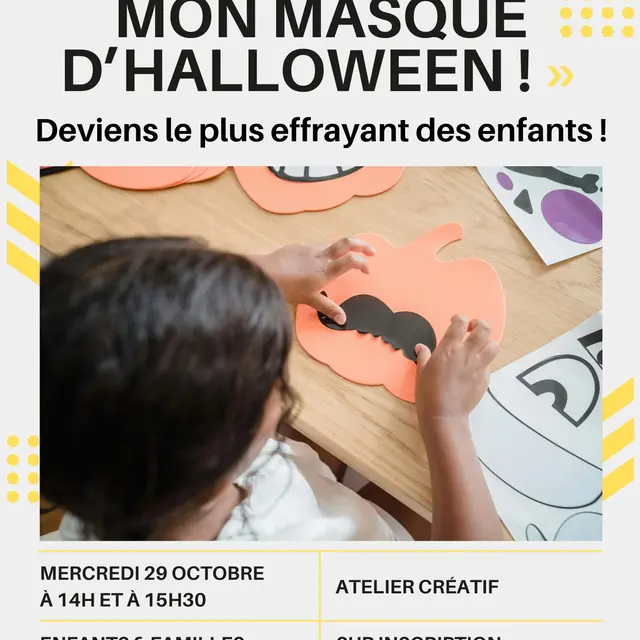 Affiche Je crée mon masque d'Halloween
