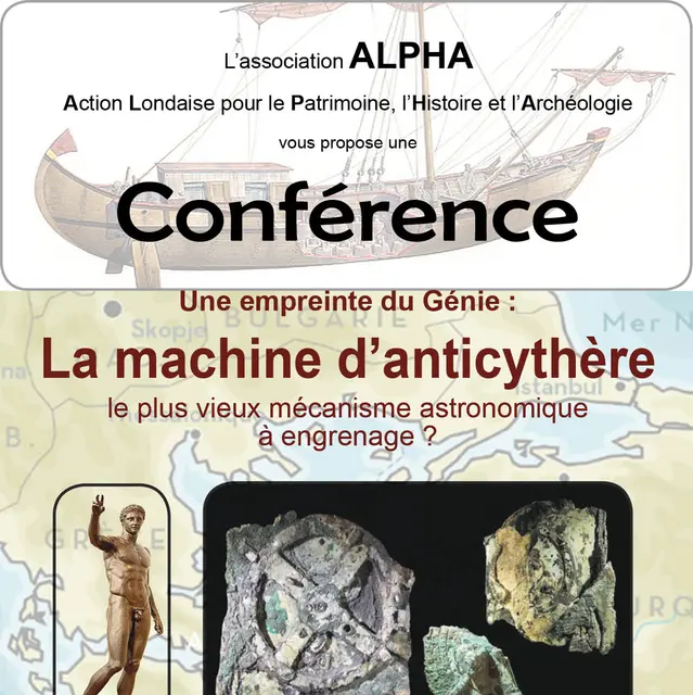 Conférence : Une empreinte du Génie : la machine d'Anticythère par l 'association A.L.P.H.A_La Londe-les-Maures