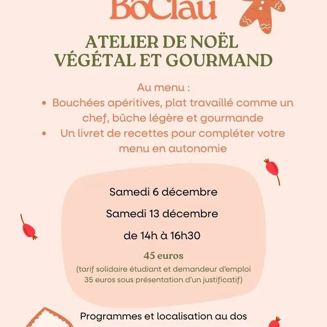 Atelier cuisine de Noël végétal et gourmand_Romans-sur-Isère