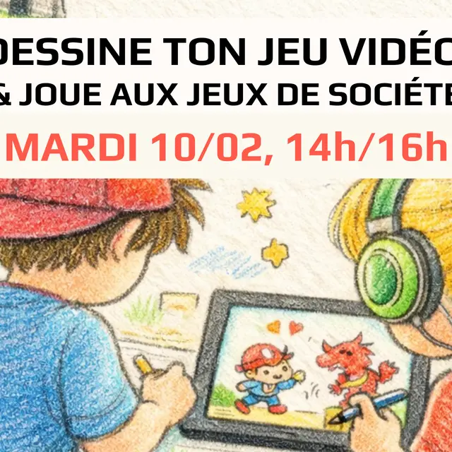 Atelier « Dessine ton jeu vidéo » à la médiathèque