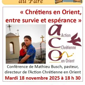 Conférence du Faré - Chrétiens en Orient Entre survie et espérance_Toulon