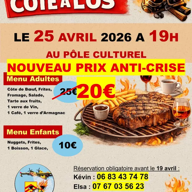 Côte à l'os de l'Amicale des Pompiers de Cazubon_Cazaubon