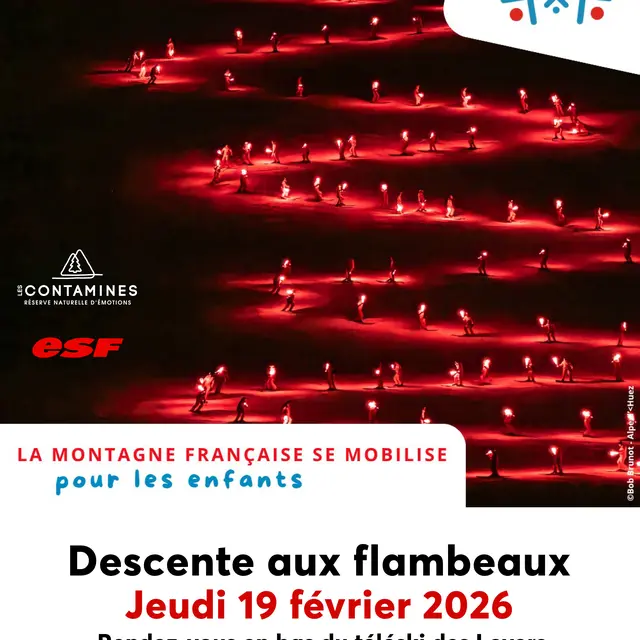Les p'tits Flambeaux : descente aux flambeaux solidaire_Les Contamines-Montjoie