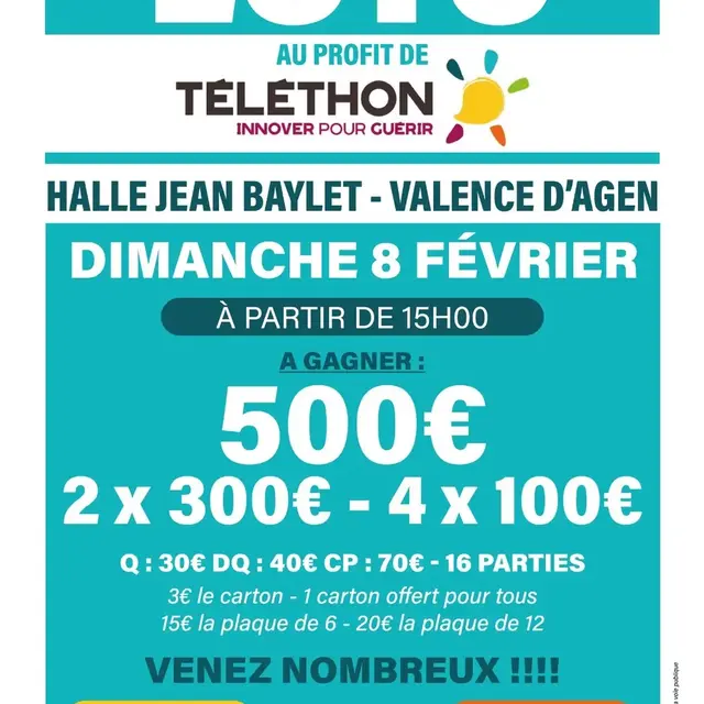 Loto au profit du Téléthon_Valence-d'Agen