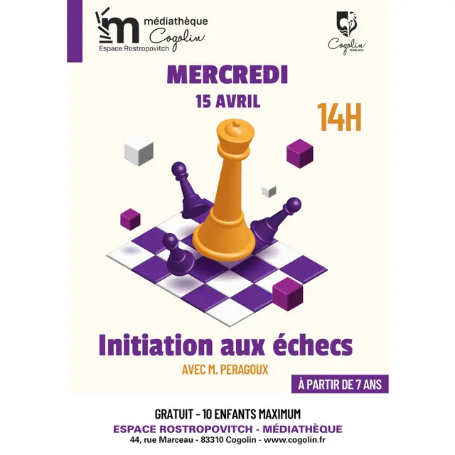 Initiation aux échecs enfants_Cogolin