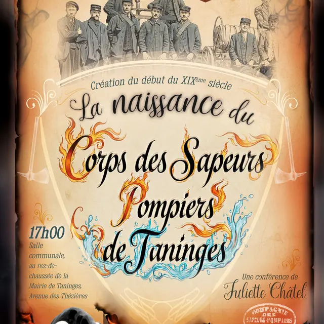 Juliette Châtel. La naissance du corps des Sapeurs Pompiers de Taninges._Taninges