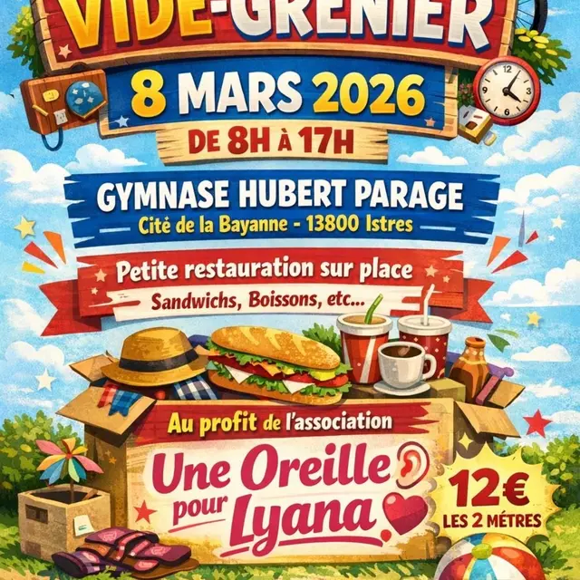 Vide-greniers au profit de l'association Une oreille pour Lyana_Istres