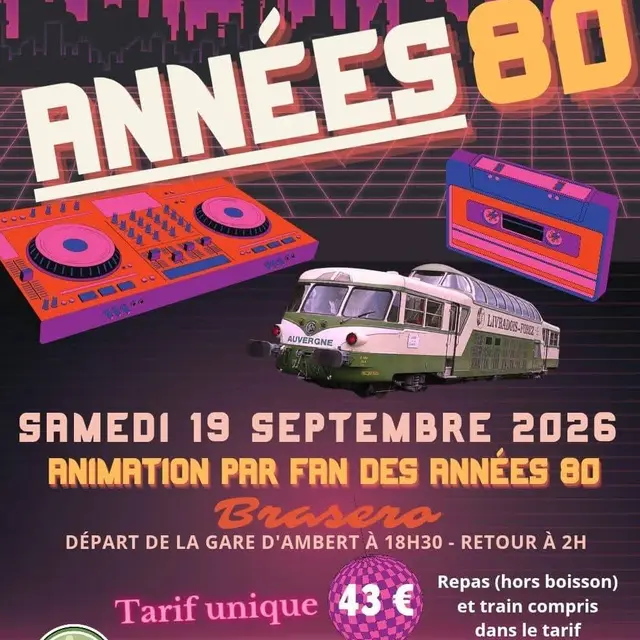 Train à Thème - train dansant années 80_Ambert