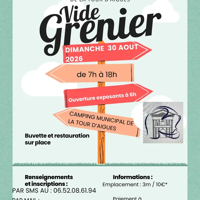 Vide grenier de l'Amicale des Sapeurs Pompiers de La Tour d'Aigues_La Tour-d'Aigues
