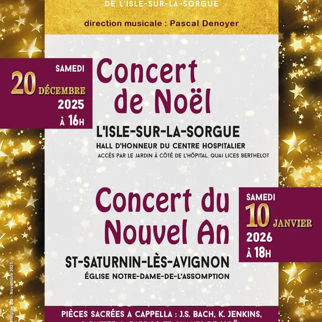 Concert de Noël de l'ensemble Vocal Robert Grimaud_L'Isle-sur-la-Sorgue