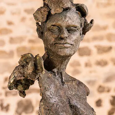 Nénuphar, terre cuite patinée