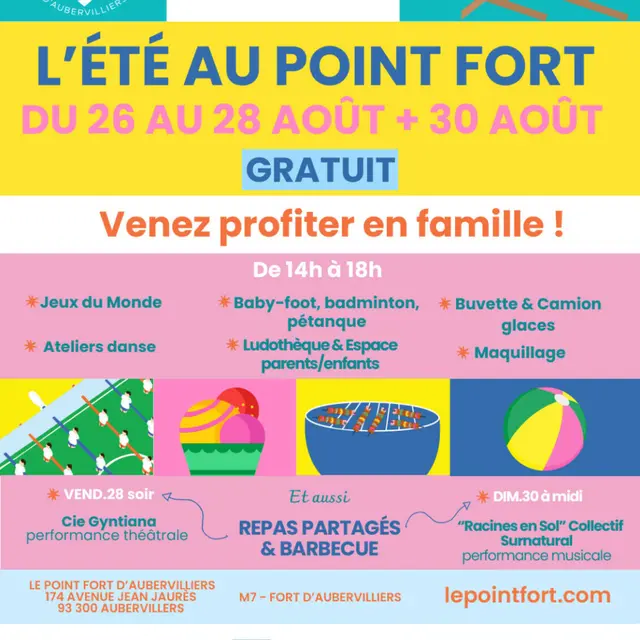 Animation estivale - L'Été au Point Fort_Aubervilliers