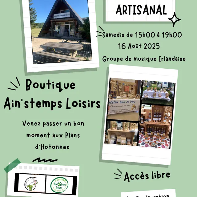 Marchés artisanaux d'été aux Plans d'Hotonnes