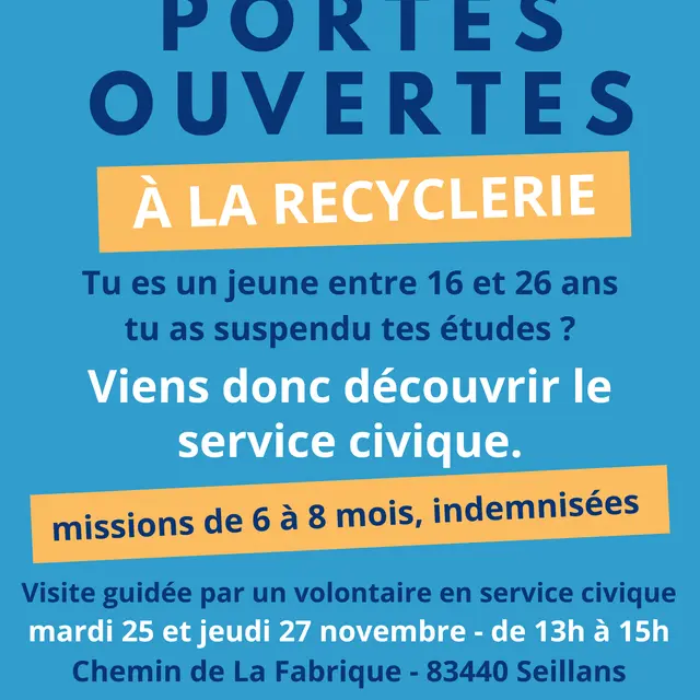 Service Civique à la Recyclerie de Seillans_Seillans