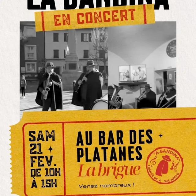 Concert La Bandina, Bar des Platanes_La Brigue