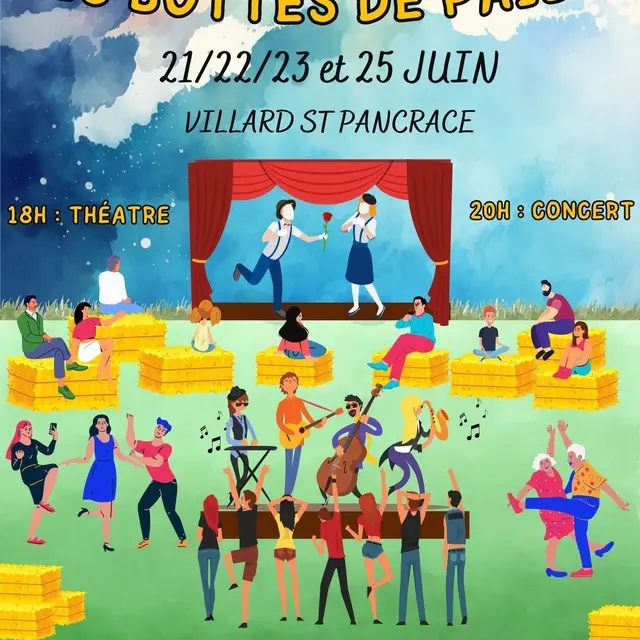 Affiche festival Botte de paille Villard saint Pancrace
