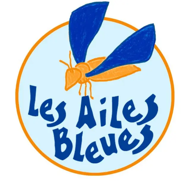 Logo miel les ailes bleues