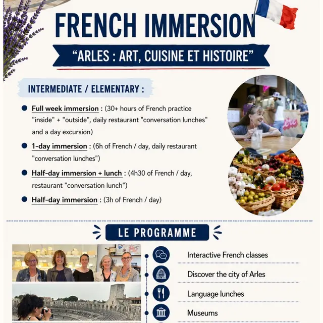 French Immersion 5-day programme “Arles : art, cuisine et histoire”_Arles