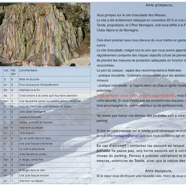 Site d'escalade des Mesches_Tende