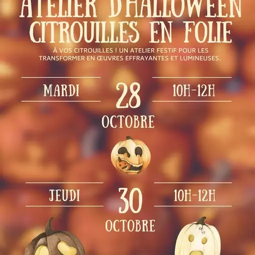 Atelier d’Halloween : Citrouilles en folie au camping Les Marmottes_Savignac-les-Ormeaux