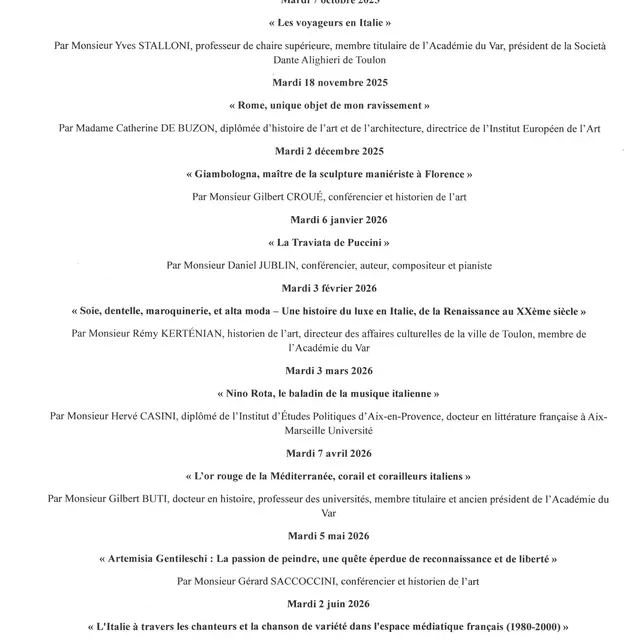 Les voyageurs en Italie_Draguignan