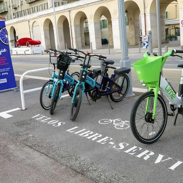 Vélos partagés Pony et Lime_Nice